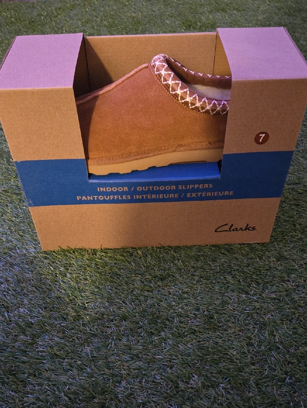 Clarks Brown Suede Slip-On Indoor/Outdoor Slippers